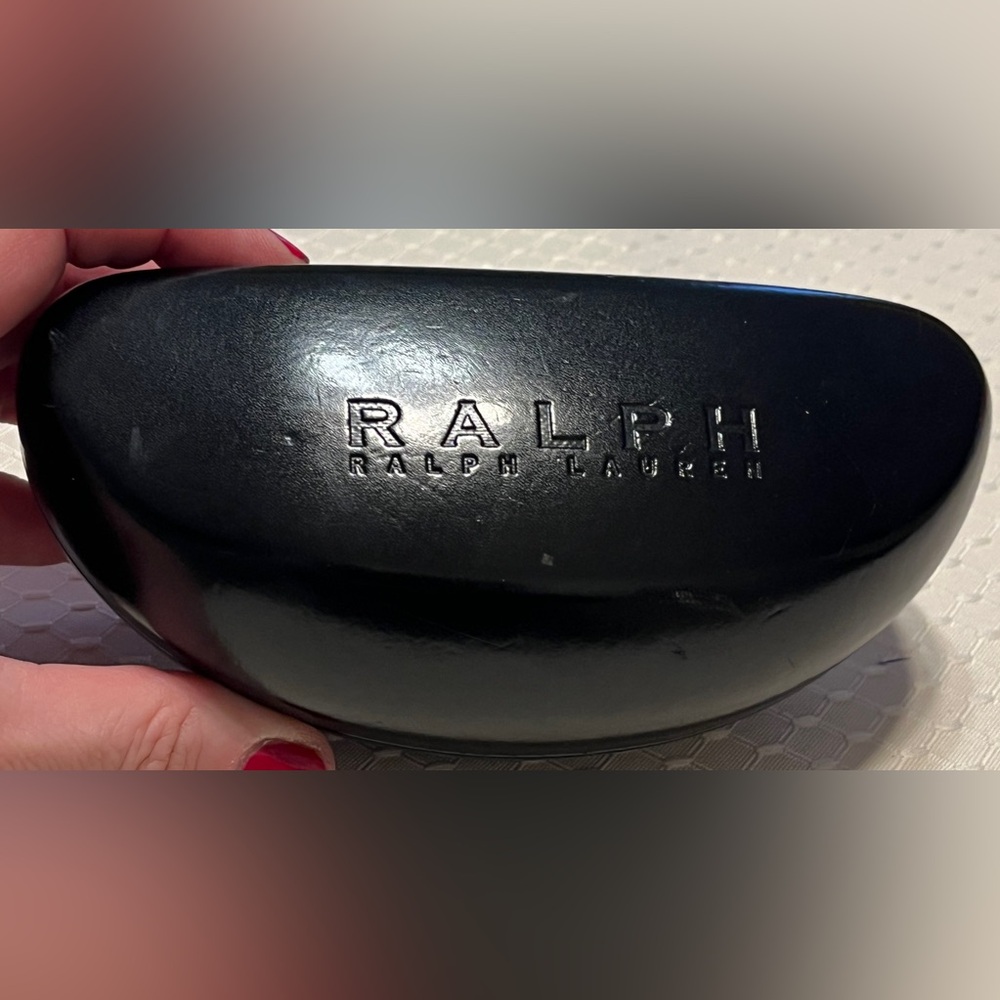 Ralph Lauren Clam Shell Sunglasses Hard Case Black